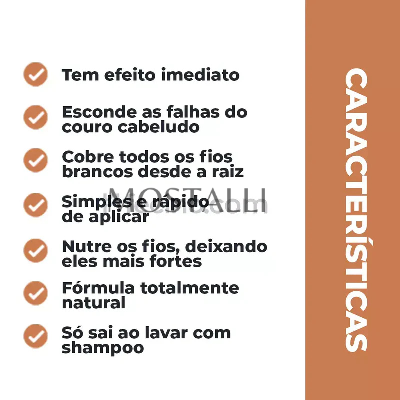 (COMPRE 1 LEVE 3) Tinta de Cabelo em Pó Mostalli - EFEITO INSTANTÂNEO